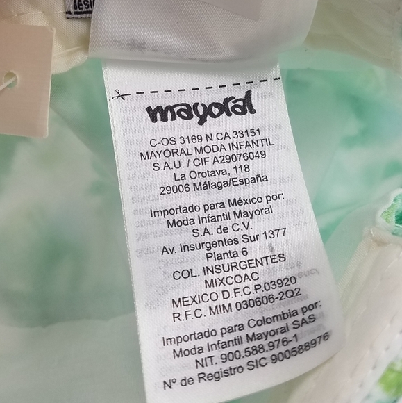 NWT Mayoral Flower Leaf Lined Sun Hat 50 3-6m - Picture 6 of 7